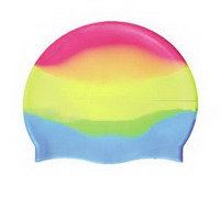 Multi-Color Silicone Swim Cap For Children